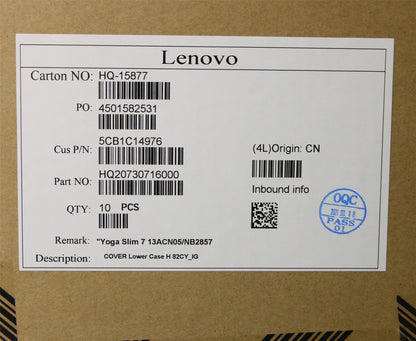 Lenovo Yoga 7-13ACN05 Bottom Base Lower Cover Grey 5CB1C14976