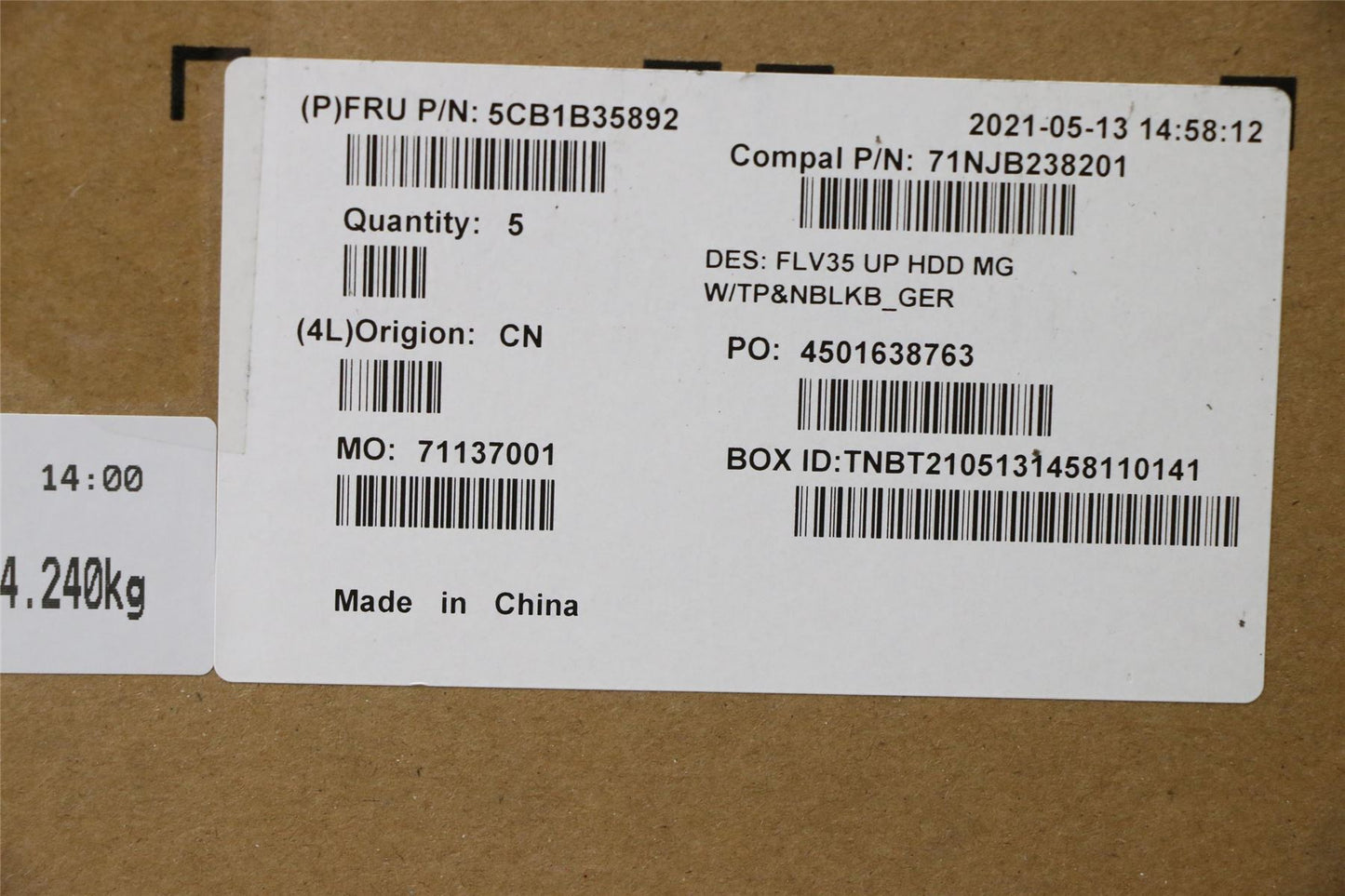 Lenovo UpperCaseASM_GER C20VE HD MGNBL 5CB1B35892