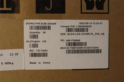 Lenovo LCD Cover C 82SD PL_3.0t_AB 5CB1J04429