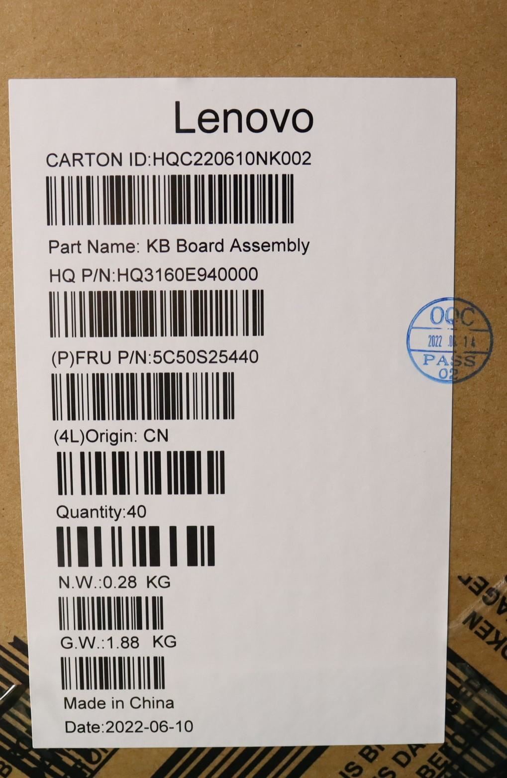 Lenovo Yoga 7 16IAH7 USB-A SD Card Reader Board 5C50S25440