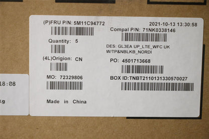 Lenovo Chromebook 300e 3 Keyboard Palmrest Top Cover Norwegian Black 5M11C94772