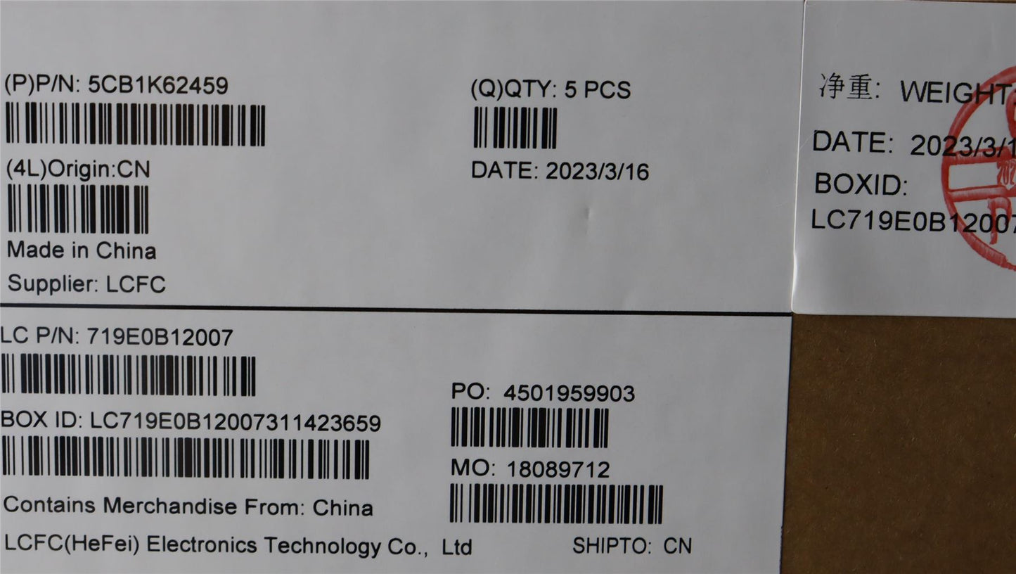 Lenovo Upper Case ASM_BEL L83B1 OAT 5CB1K62459