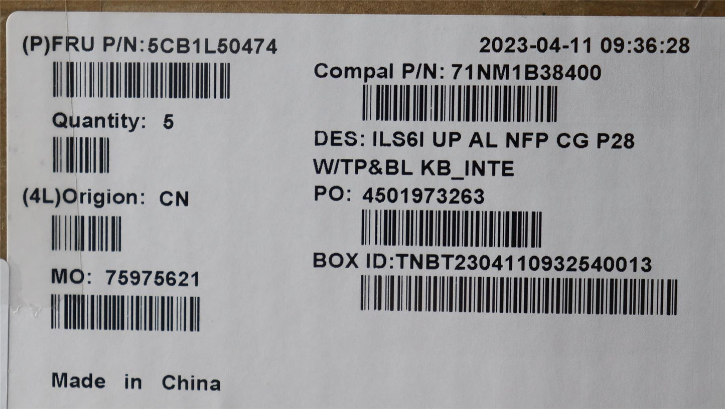 Lenovo IdeaPad 5 16IRL8 5 16IAH8 Palmrest Cover Touchpad Keyboard 5CB1L50474