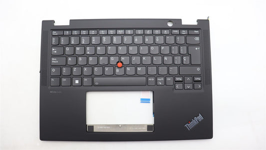Lenovo ThinkPad X13 Gen 4 Keyboard Palmrest Top Cover Spanish Black 5M11L64273