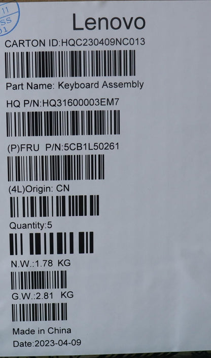 Lenovo Yoga 7 14ARP8 Palmrest Cover Touchpad Keyboard Greek 5CB1L50261