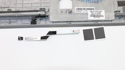Lenovo Yoga X1 3rd Gen Keyboard Palmrest Top Cover Danish Silver Backlit 01LX953