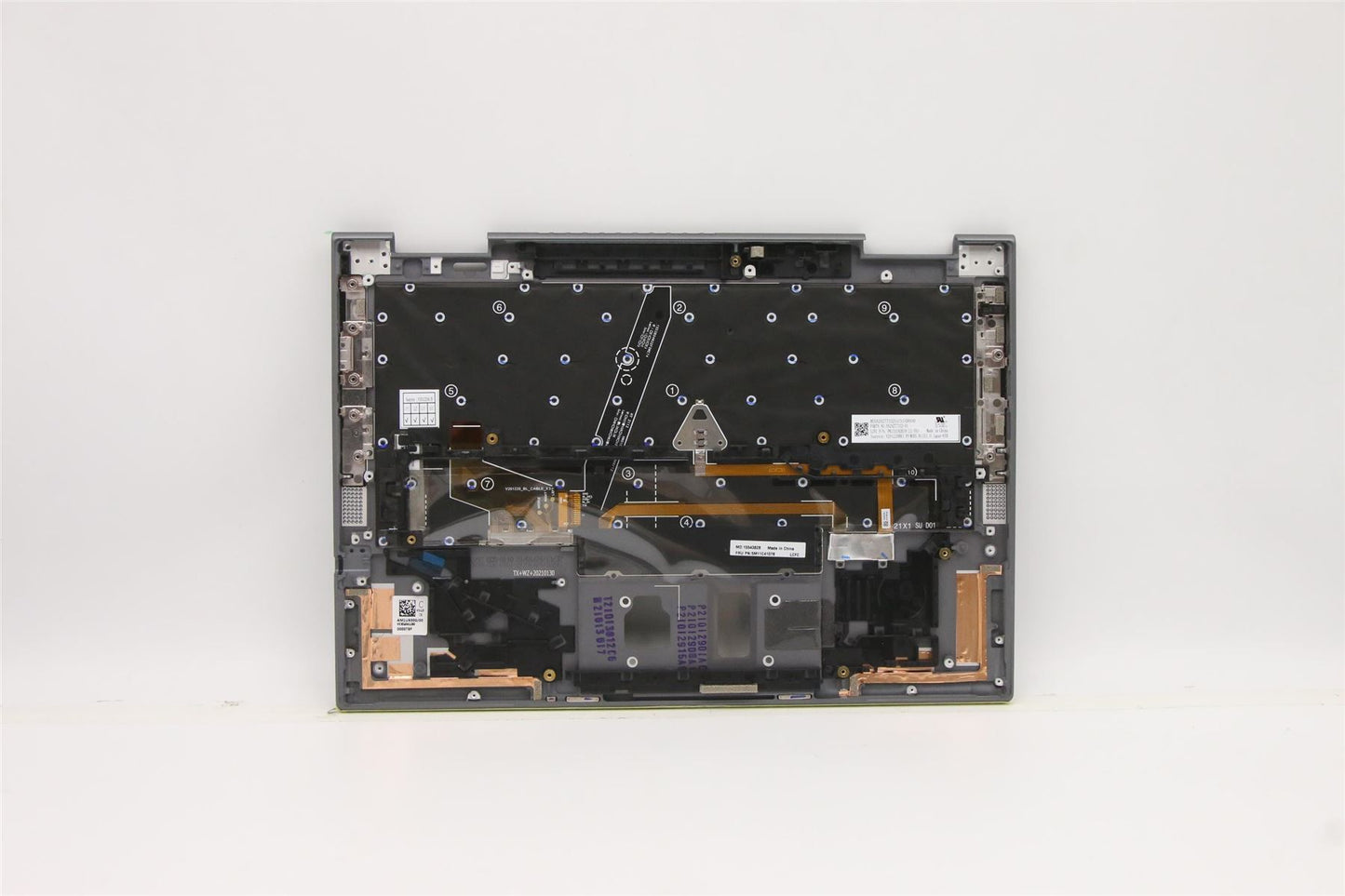 Lenovo Yoga X1 6th Keyboard Palmrest Top Cover Portuguese Grey 5M11C41006