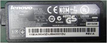 Lenovo FRU DC Travel 65W AC Charger Adapter 03X6276