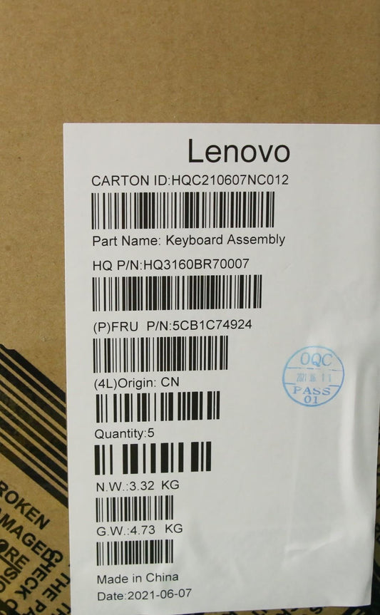 Lenovo IdeaPad 5 16ACH6 Palmrest Cover Touchpad Keyboard Slovenian 5CB1C74924