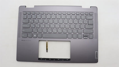 Lenovo Yoga 7 14ARP8 Keyboard Palmrest Top Cover Ukrainian Storm Grey 5CB1L48315