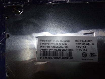 Lenovo DFT4TQ Bulgaria102Keyblack frame KBD Keyboard 25209780