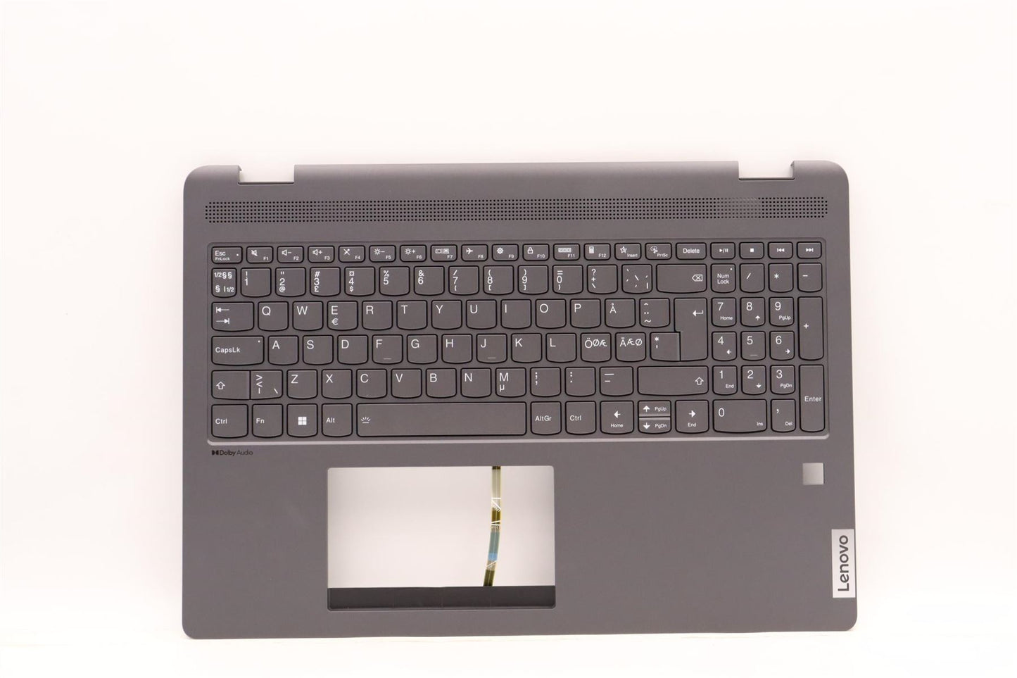 Lenovo IdeaPad 5 16ALC7 Keyboard Palmrest Top Cover Nordic Slate Grey 5CB1H80095
