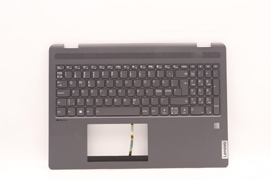 Lenovo IdeaPad 5 16ALC7 Keyboard Palmrest Top Cover Nordic Slate Grey 5CB1H80095