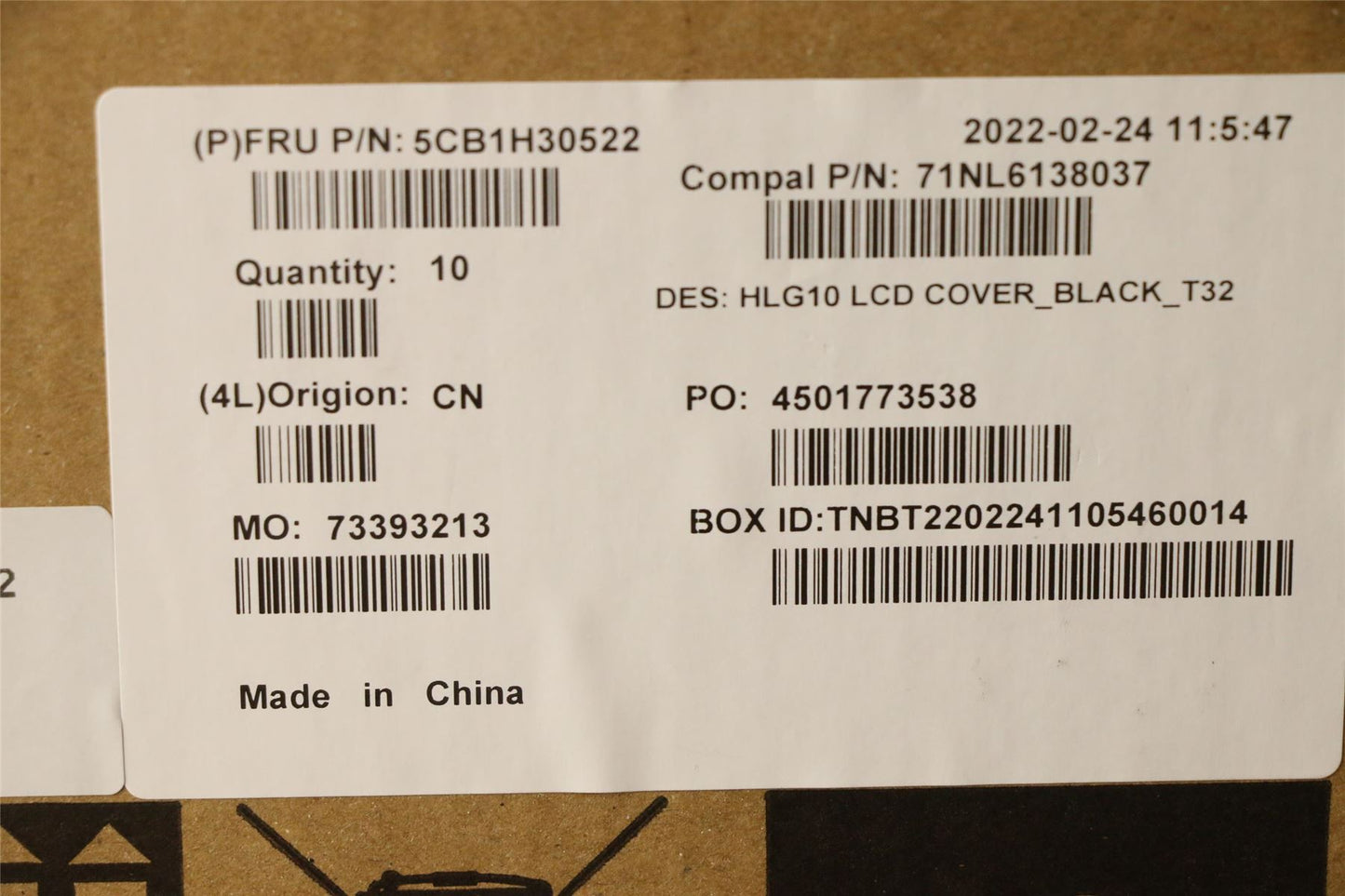 Lenovo IdeaPad 3 15IAH7 3 15ARH7 LCD Cover Rear Back Housing Black 5CB1H30522