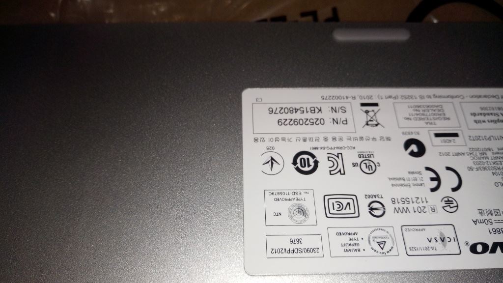 Lenovo Liteon SK-8861(EN-FR) 2.4G KB-Silver8 English French Keyboard 25209229