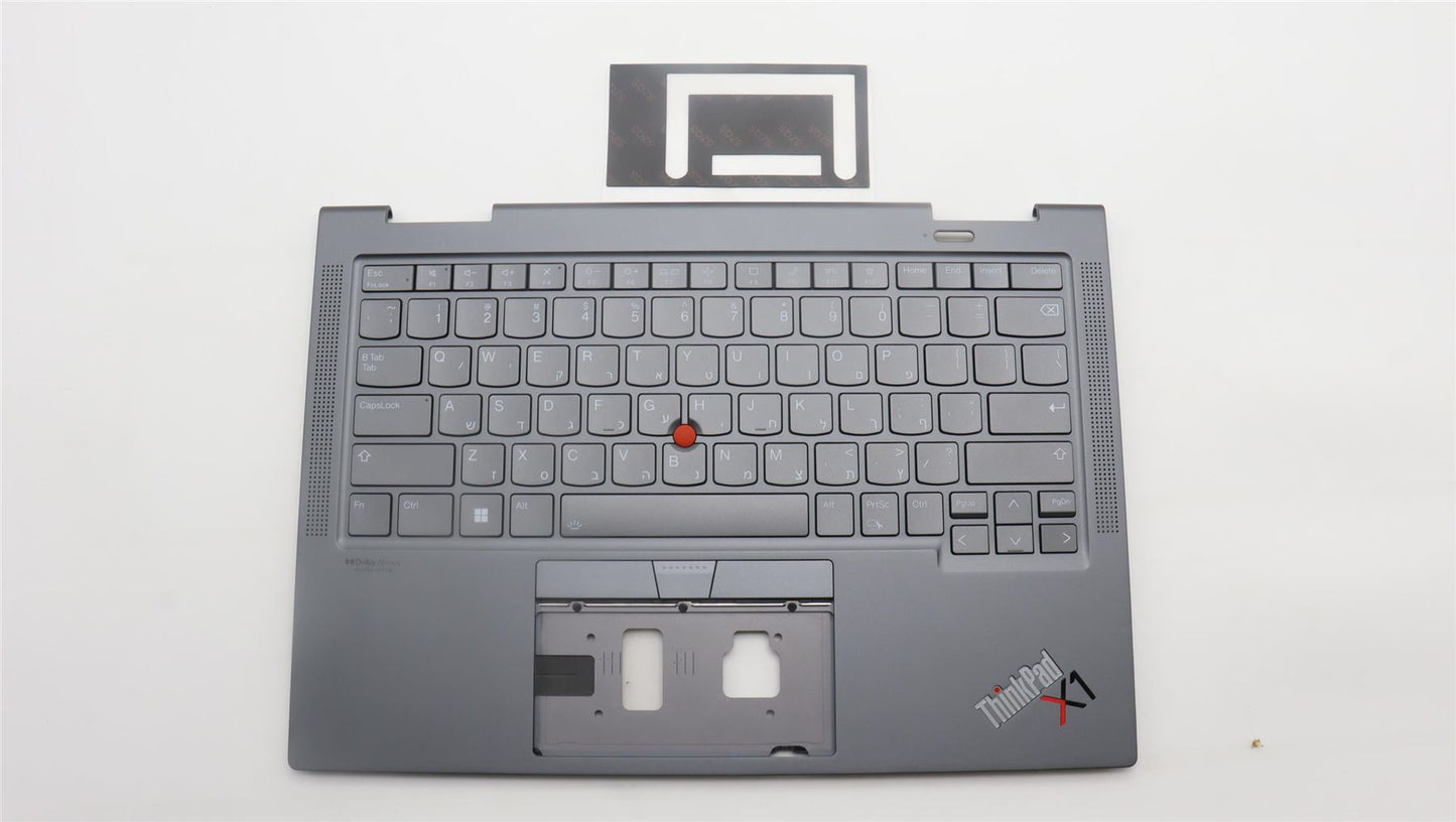 Lenovo ThinkPad X1 7th Gen Keyboard Palmrest Top Cover Hebrew 5M11H45774