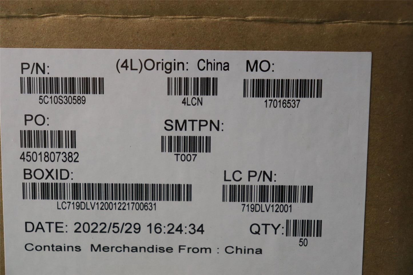 Lenovo FP board Cable L82T5 MCU/B-FPR FFC 5C10S30589