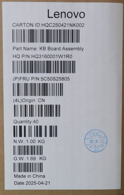 Lenovo CARDPOP MCU H 83LL Board 5C50S25805