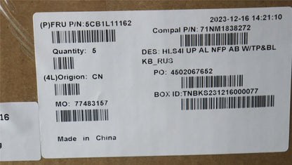 Lenovo IdeaPad 5 14ABR8 Palmrest Cover Touchpad Keyboard Russian 5CB1L11162