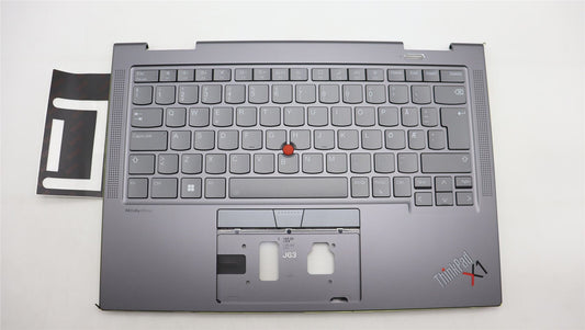 Lenovo ThinkPad X1 8th Gen Keyboard Palmrest Top Cover Norwegian Grey 5M11H62305