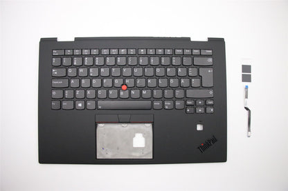 Lenovo Yoga X1 3rd Gen Keyboard Palmrest Top Cover Swedish Finnish Black 01LX809