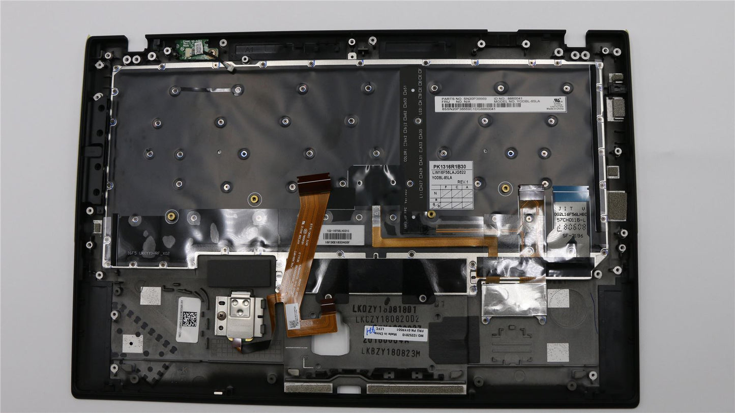 Lenovo MECH_ASM GRP_KBD_Bzl_LAS,FPR,BK,CHY 01YR551