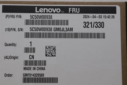Lenovo Tiny5 BTB COM Cert card 5C50W00938