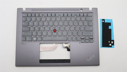 Lenovo ThinkPad T14s Gen 3 Keyboard Palmrest Top Cover US Euro Grey 5M11H26137