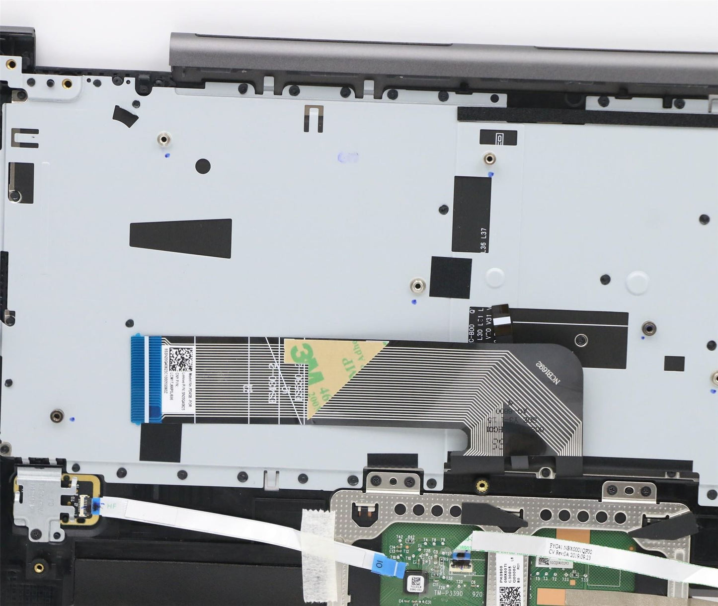Lenovo Yoga C740-14IML Keyboard Palmrest Top Cover Portuguese Grey 5CB0U43942