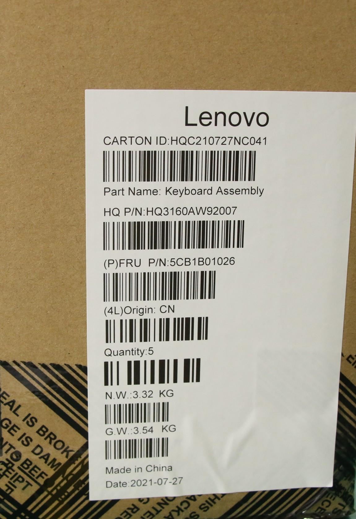 Lenovo Upper Case ASM_ITA H 82CU_LIG_SR 5CB1B01026