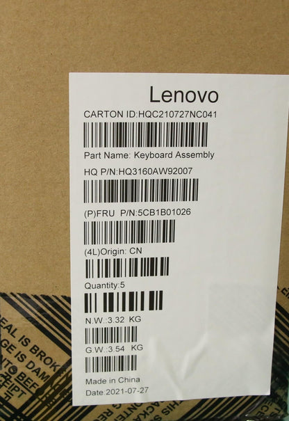 Lenovo Upper Case ASM_ITA H 82CU_LIG_SR 5CB1B01026