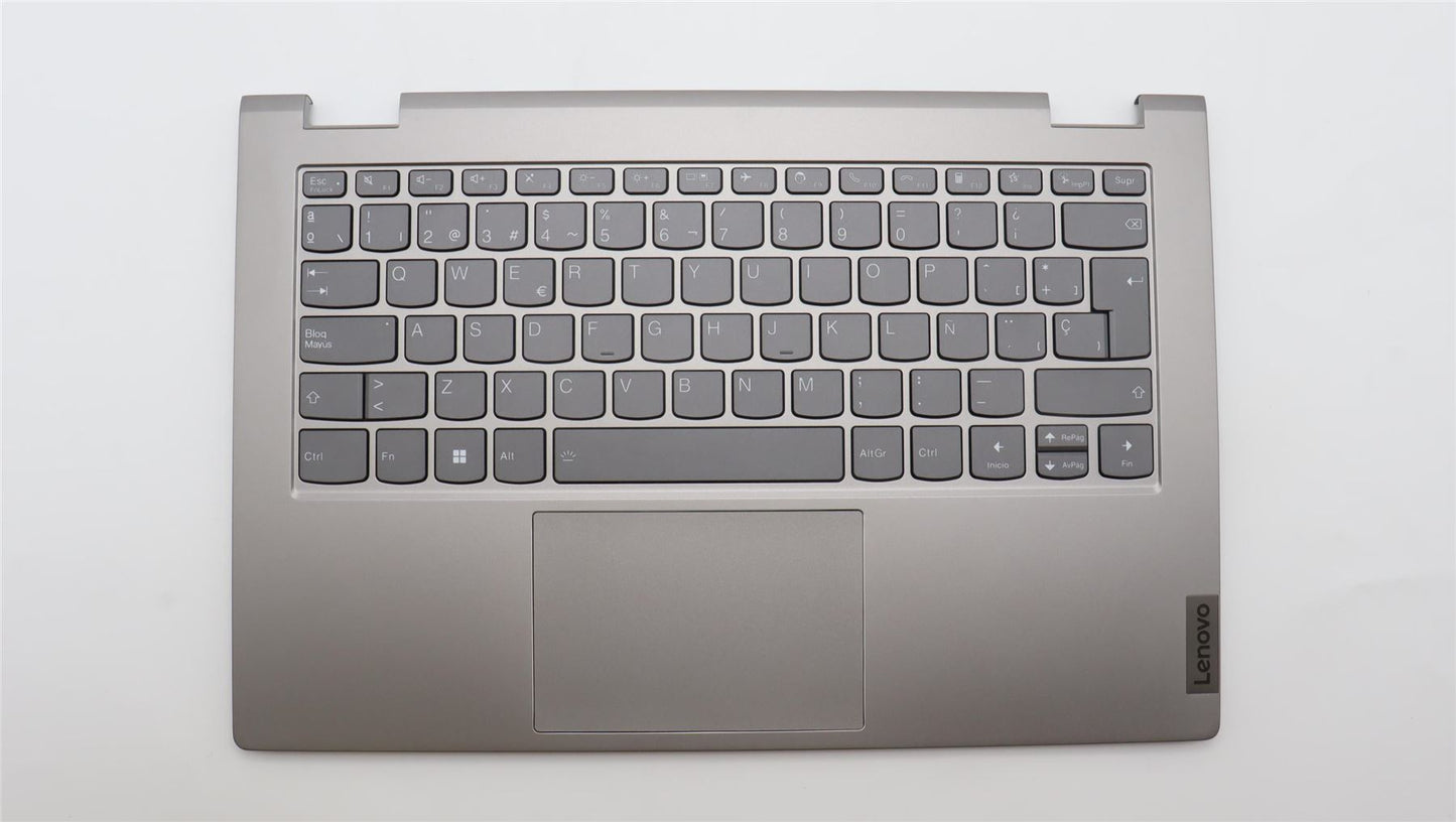 Lenovo Yoga 14s G3 IRU Palmrest Cover Touchpad Keyboard Spanish Grey 5CB1L43737