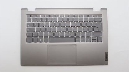 Lenovo Yoga 14s G3 IRU Palmrest Cover Touchpad Keyboard Spanish Grey 5CB1L43737