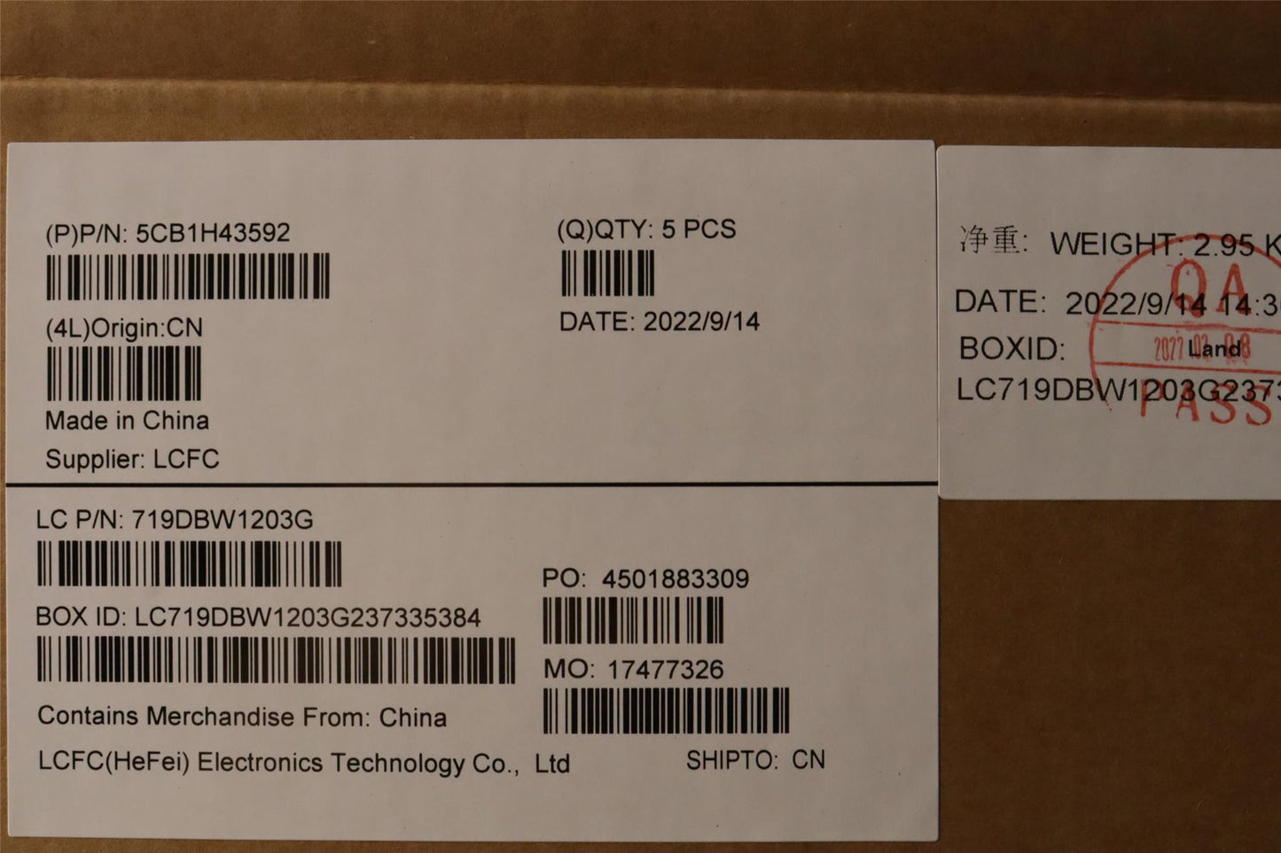 Lenovo Upper Case ASM_ITA L82RJ NFP AB 5CB1H43592
