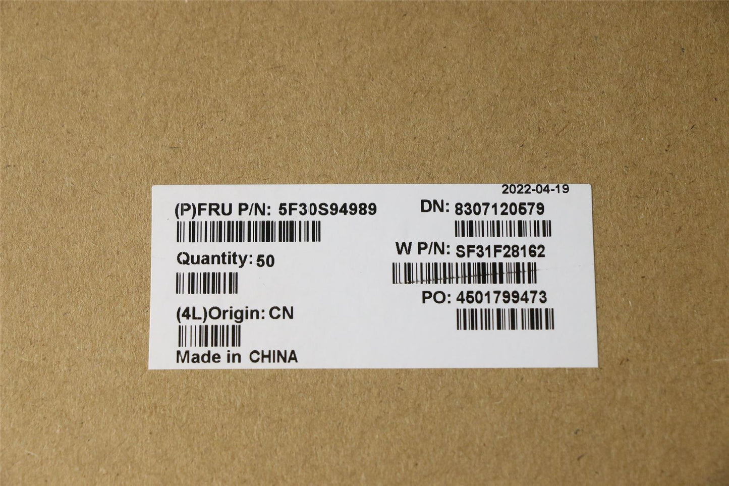 Lenovo FP BD W 82R9 CG 5F30S94989