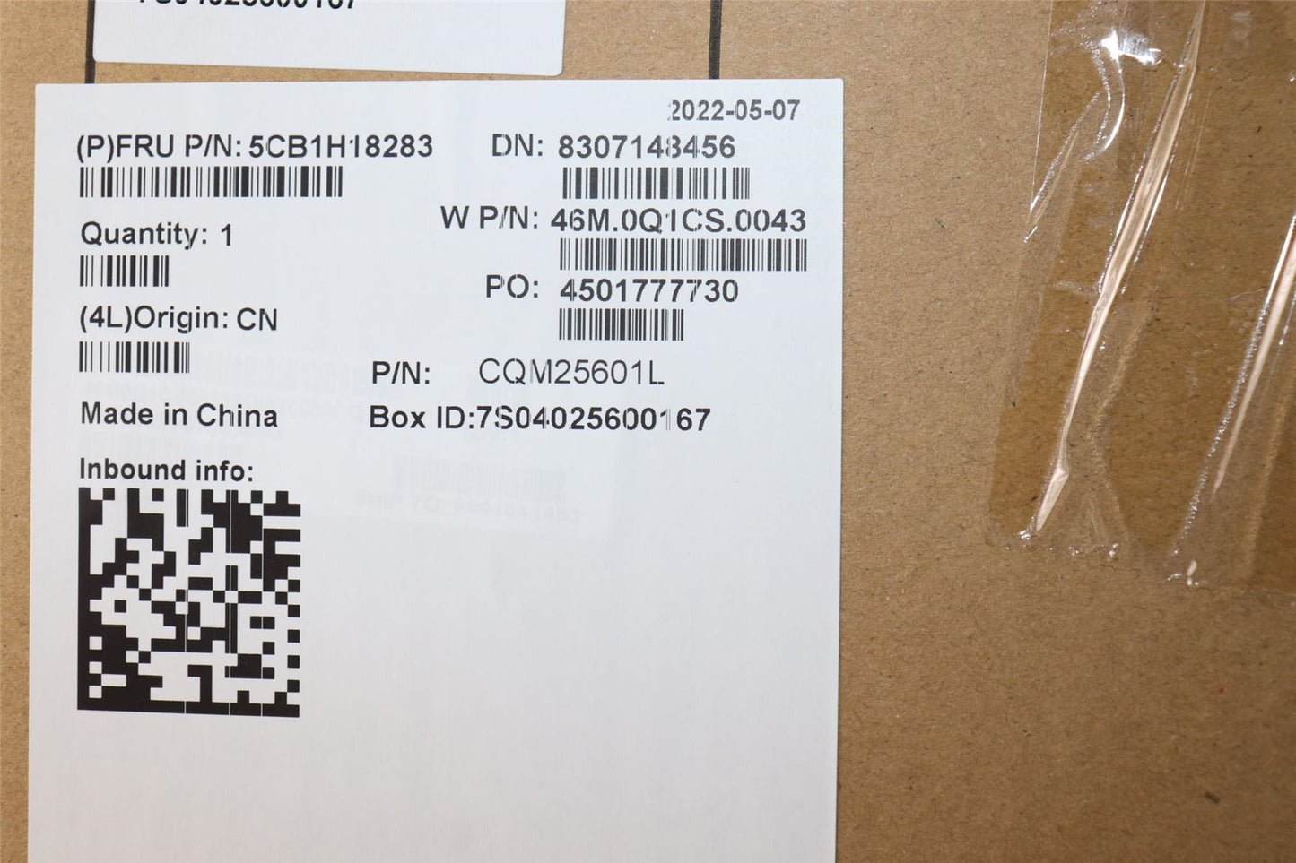 Lenovo ThinkBook 13s G4 IAP Palmrest Cover Touchpad Keyboard US 5CB1H18283