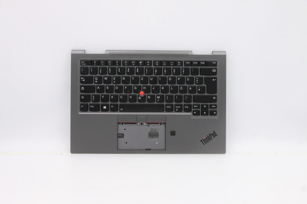Lenovo Yoga X1 5th Keyboard Palmrest Top Cover German Grey Backlit 5M10Z37164
