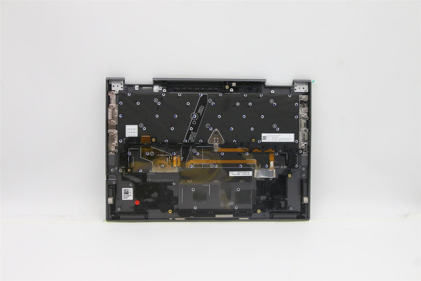 Lenovo Yoga X1 6th Gen Keyboard Palmrest Top Cover Nordic Grey 5M11C40986