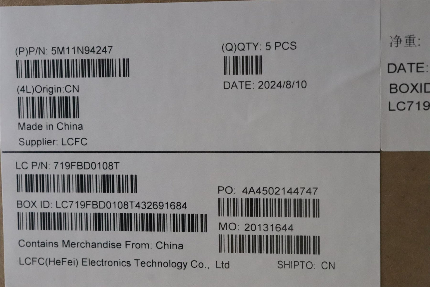 Lenovo MECH_ASM FRU KB ILD BL(TRI)UK Bk 5M11N94248