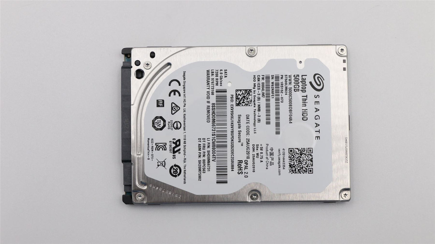 Lenovo HDD_ASM 2.5in 500G 7200 FIPS HDD DT FRU 00PC563