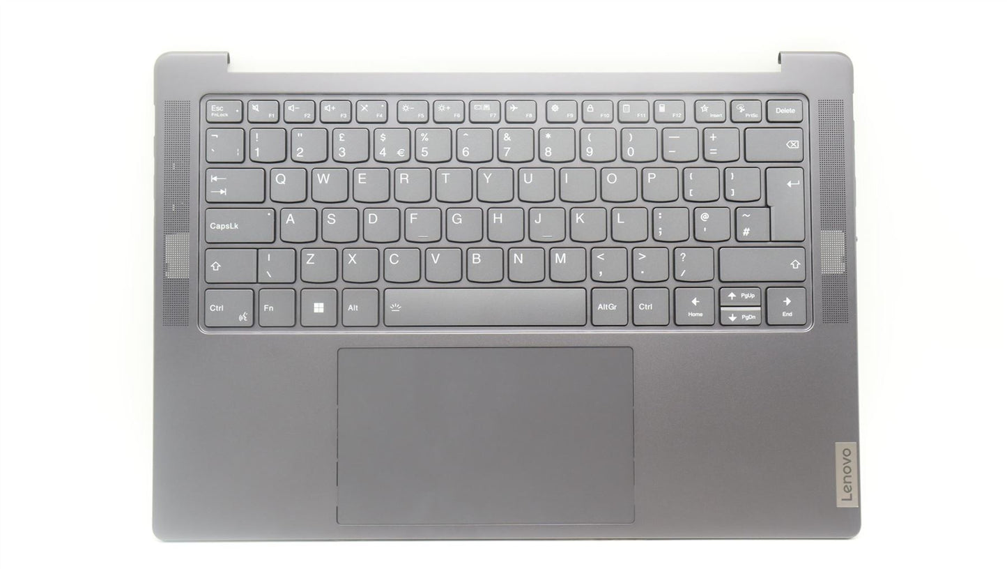 Lenovo Yoga 7 14ARP8 Palmrest Cover Touchpad Keyboard UK Storm Grey 5CB1L50296