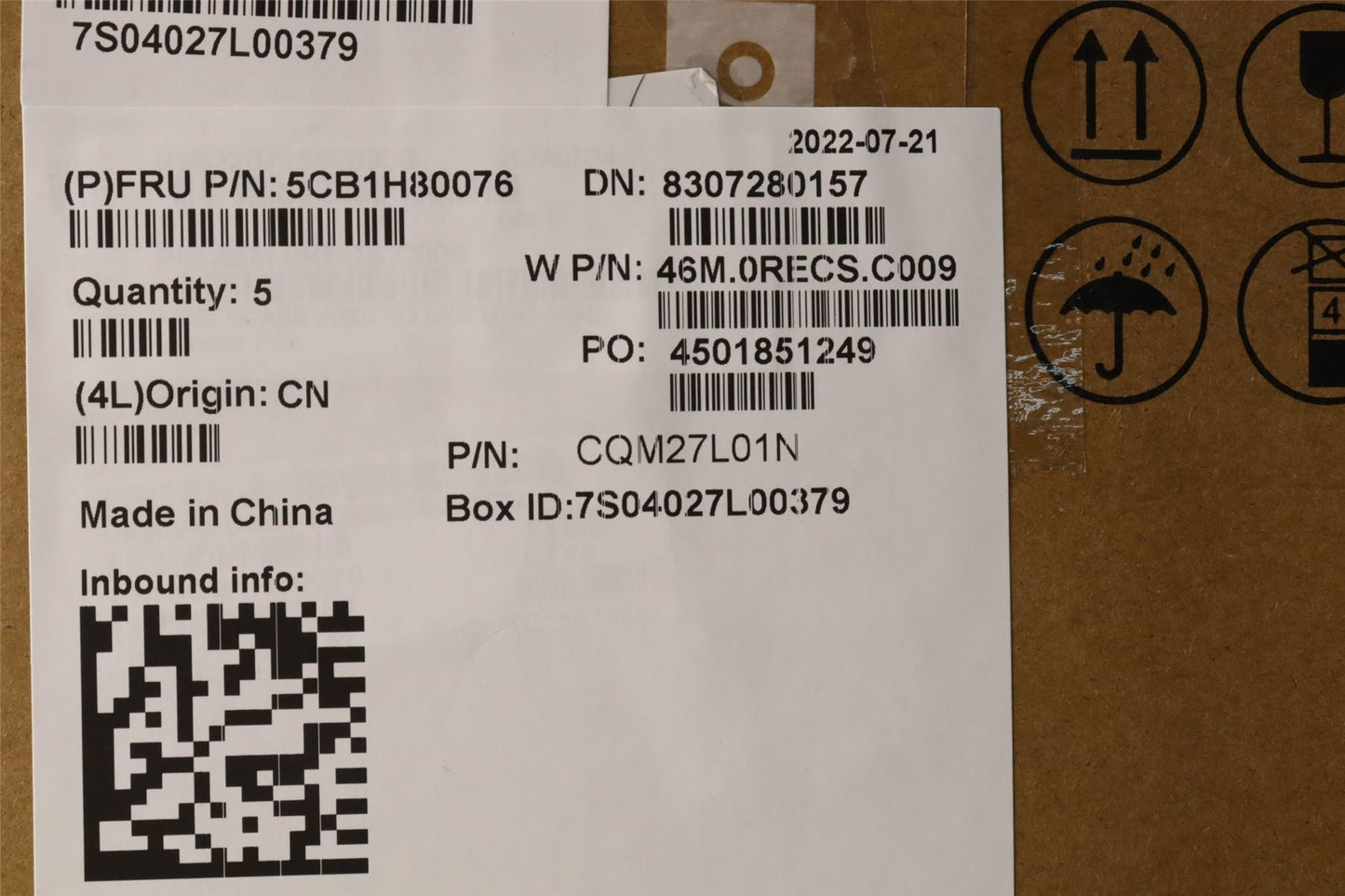 Lenovo IdeaPad 5 16ALC7 Keyboard Palmrest Top Cover UK Slate Grey 5CB1H80076