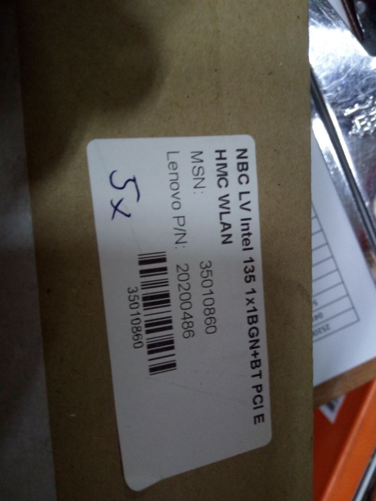 Lenovo 135 1x1BGN+BT HMC BR WiFi WLAN PCIe PCI x1 Intel Board 20200486