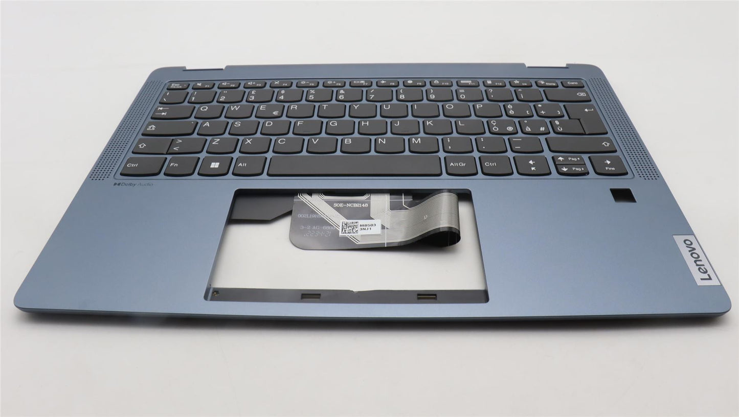 Lenovo IdeaPad 5 14ABR8 Keyboard Palmrest Top Cover Italian Blue 5CB1K20881