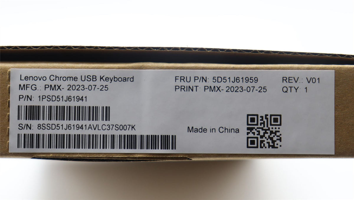 Lenovo DT_KYB Primax Chrome USB KB_Black Eng US English Keyboard 5D51J61959