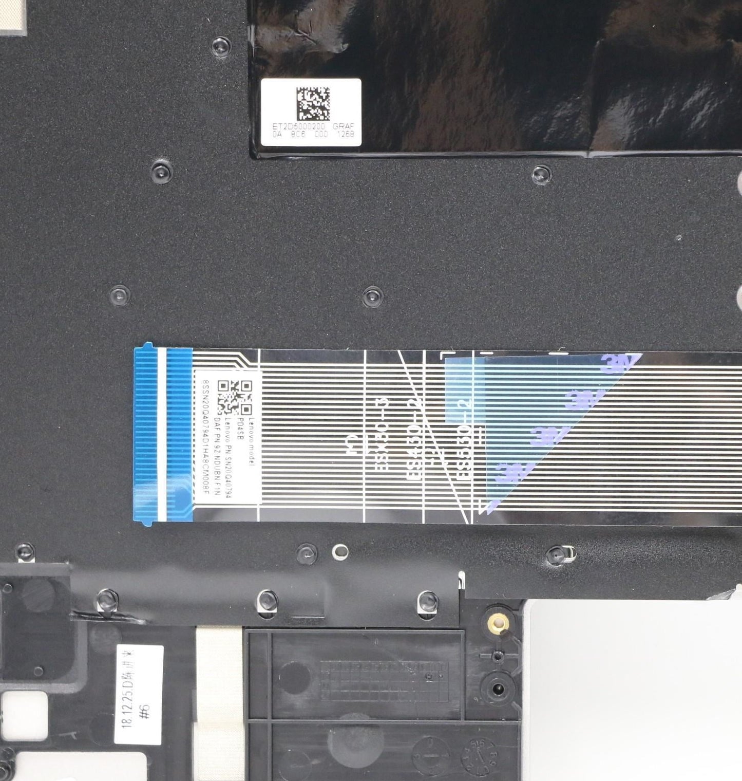 Lenovo IdeaPad S530-13IWL Keyboard Palmrest Top Cover Nordic Grey 5CB0S16103