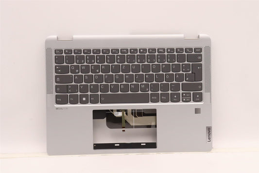 Lenovo Flex 5 14ALC7 Palmrest Cover Keyboard German Silver Backlit 5CB1H71547