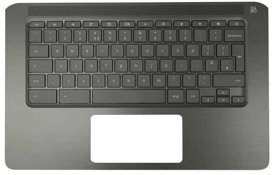 Genuine HP Chromebook 14-CA Palmrest Cover Keyboard UK Black L17093-031