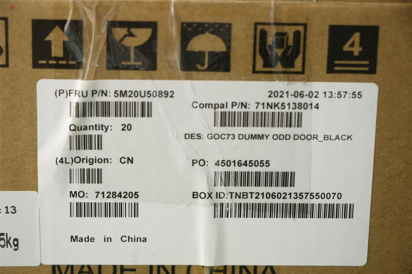 Lenovo MECHANICAL Bezel dummy ODD,Black 5M20U50892