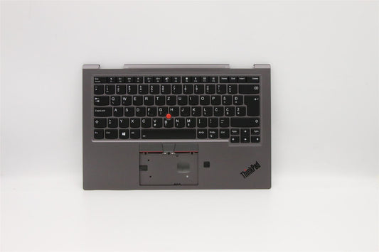 Lenovo Yoga X1 4th Keyboard Palmrest Top Cover Slovenian Grey Backlit 5M10V24864